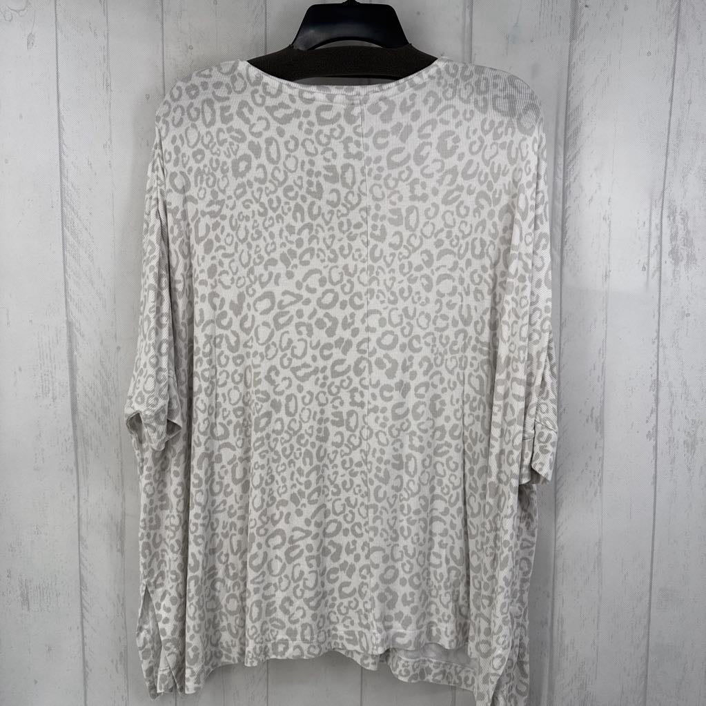 XLP/1xp s/s animal print v-neck top