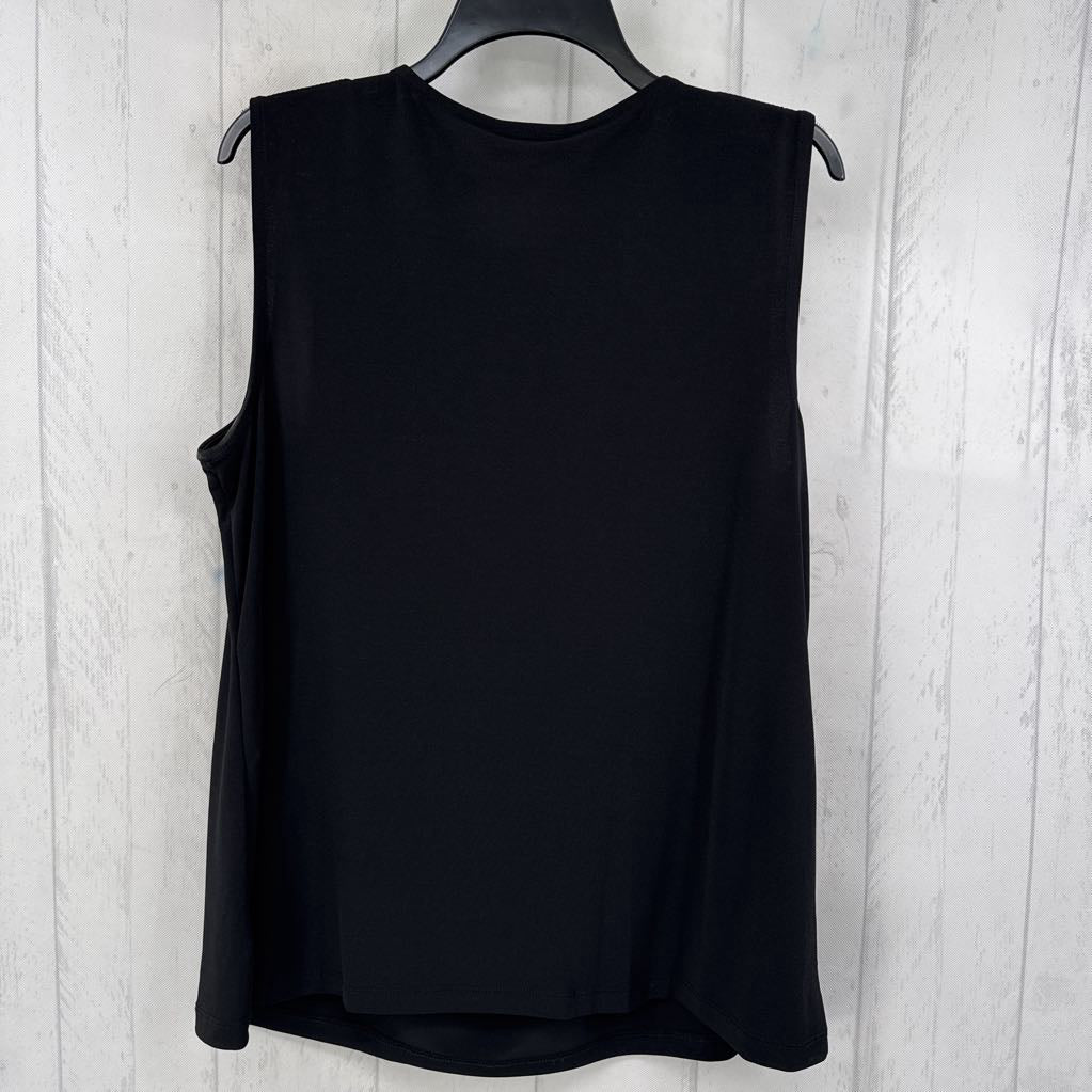 L pleated embellished tank