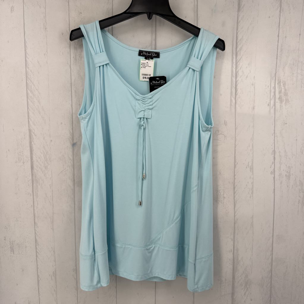 L cinched v-neck tank