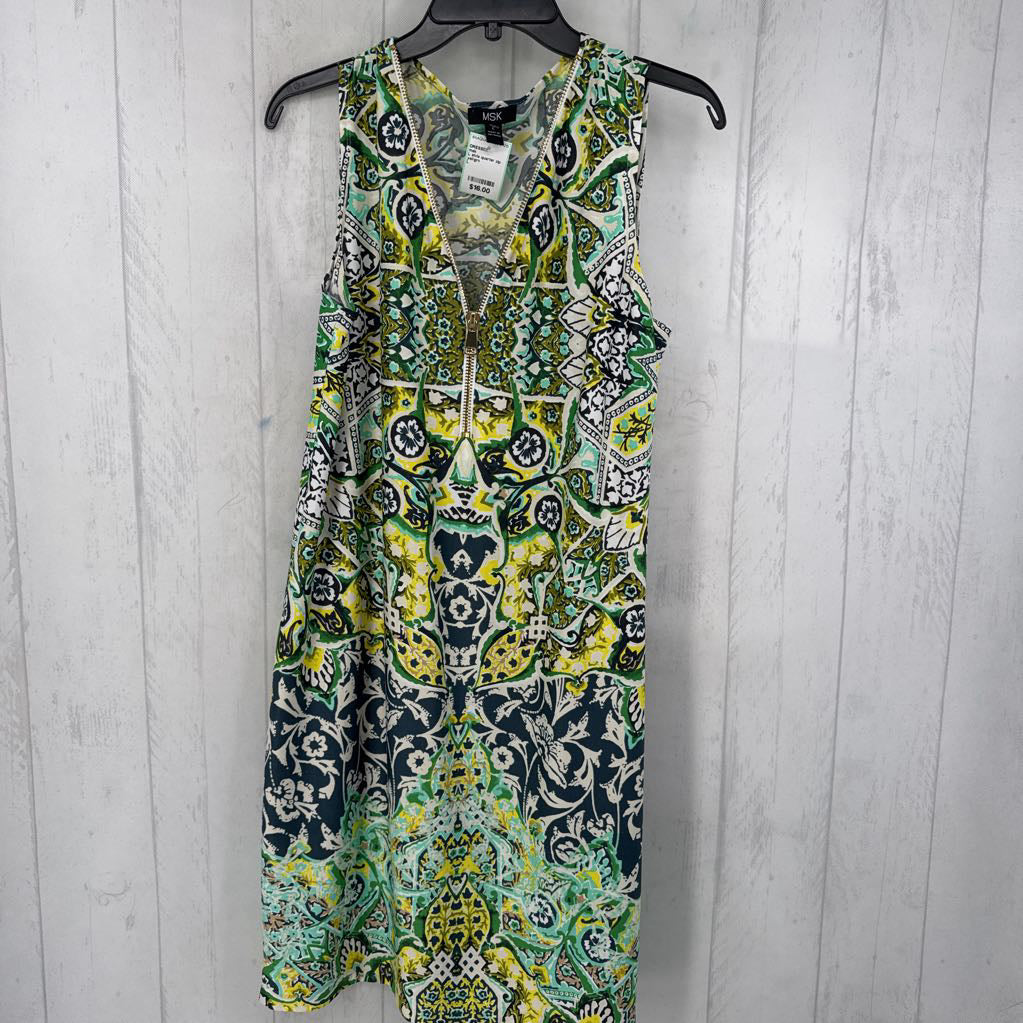L slvls quarter zip print dress
