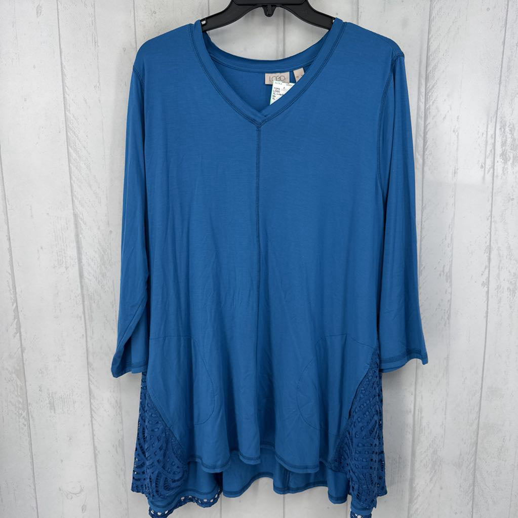 XL v-neck 3/4 slv tunic
