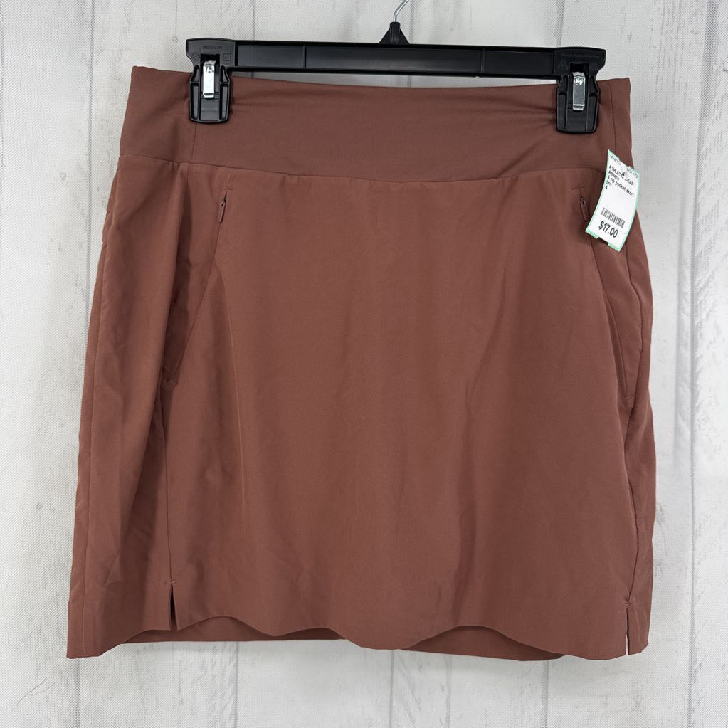 4 zip pocket skort