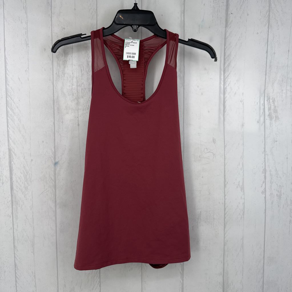 R64 S ruched pleated back tank
