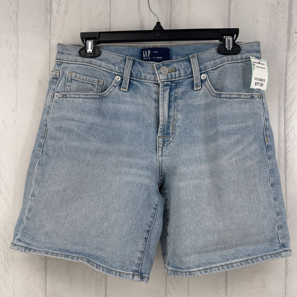 4 5" denim shorts