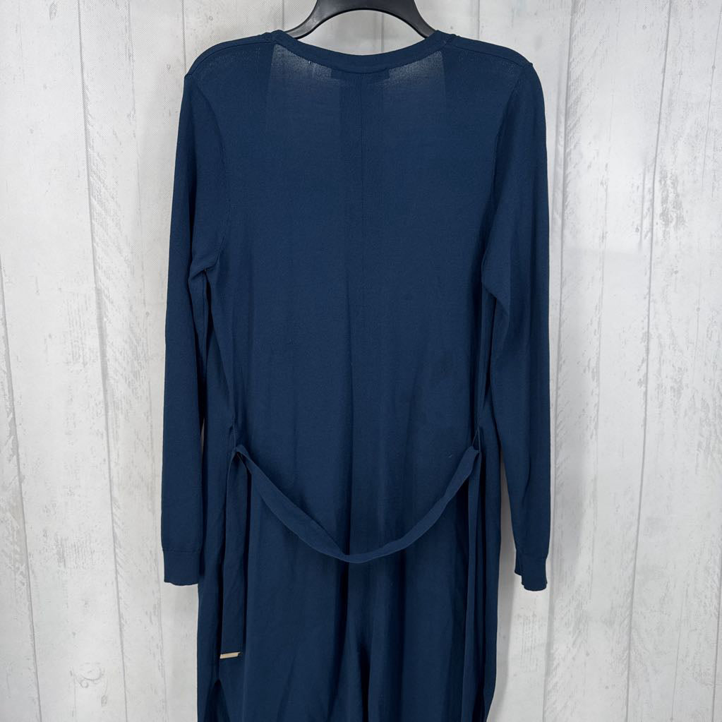 M open front lightweight belted cardi