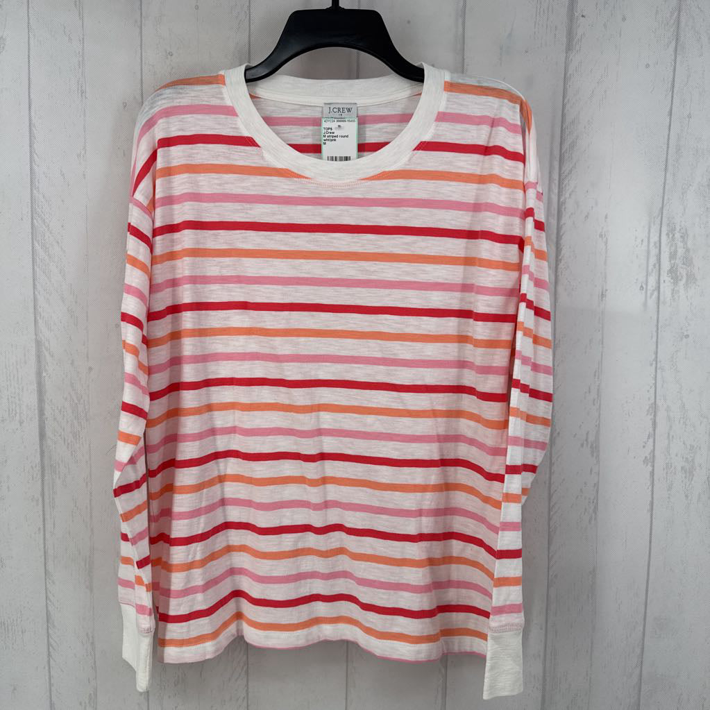 M striped round neck l/s tee