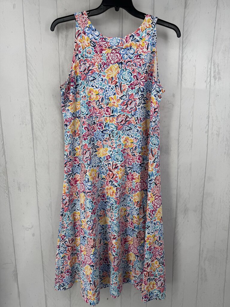 XLp flo print slvls dress