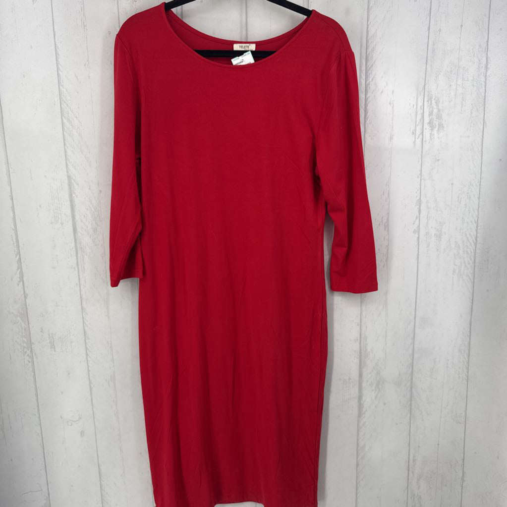 XXXL round neck 3/4 slv dress