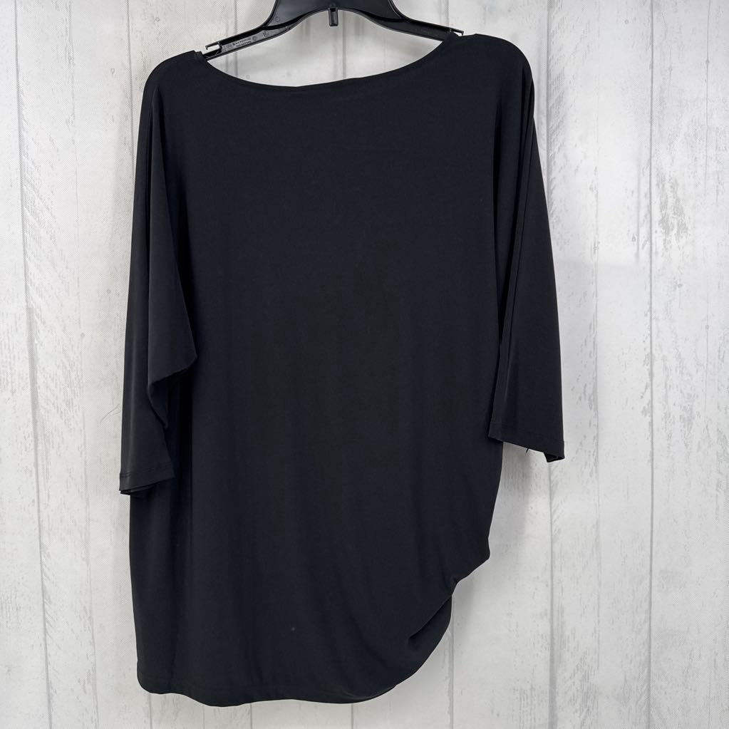 M ruched side dolman slv top