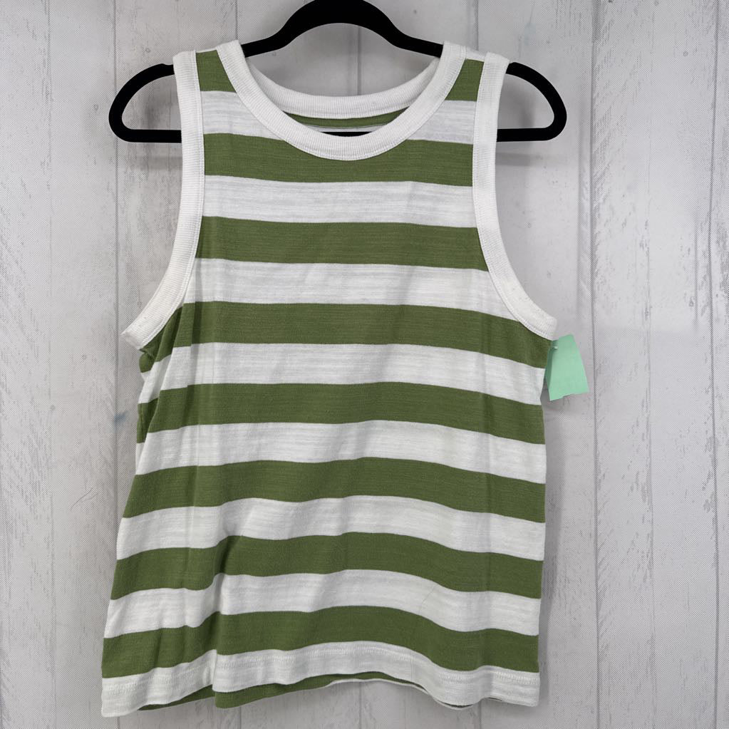 S crewneck cotton striped tank