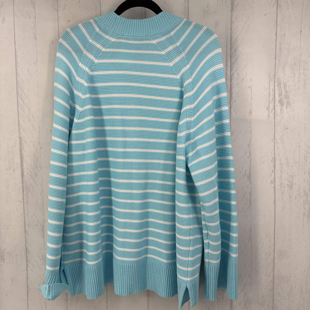 1X striped button front cardi