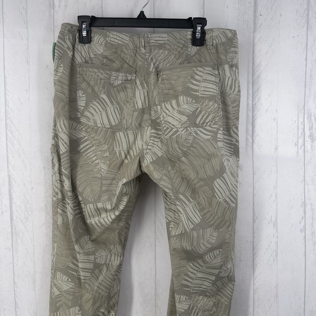 10 leaf print twill crop pant