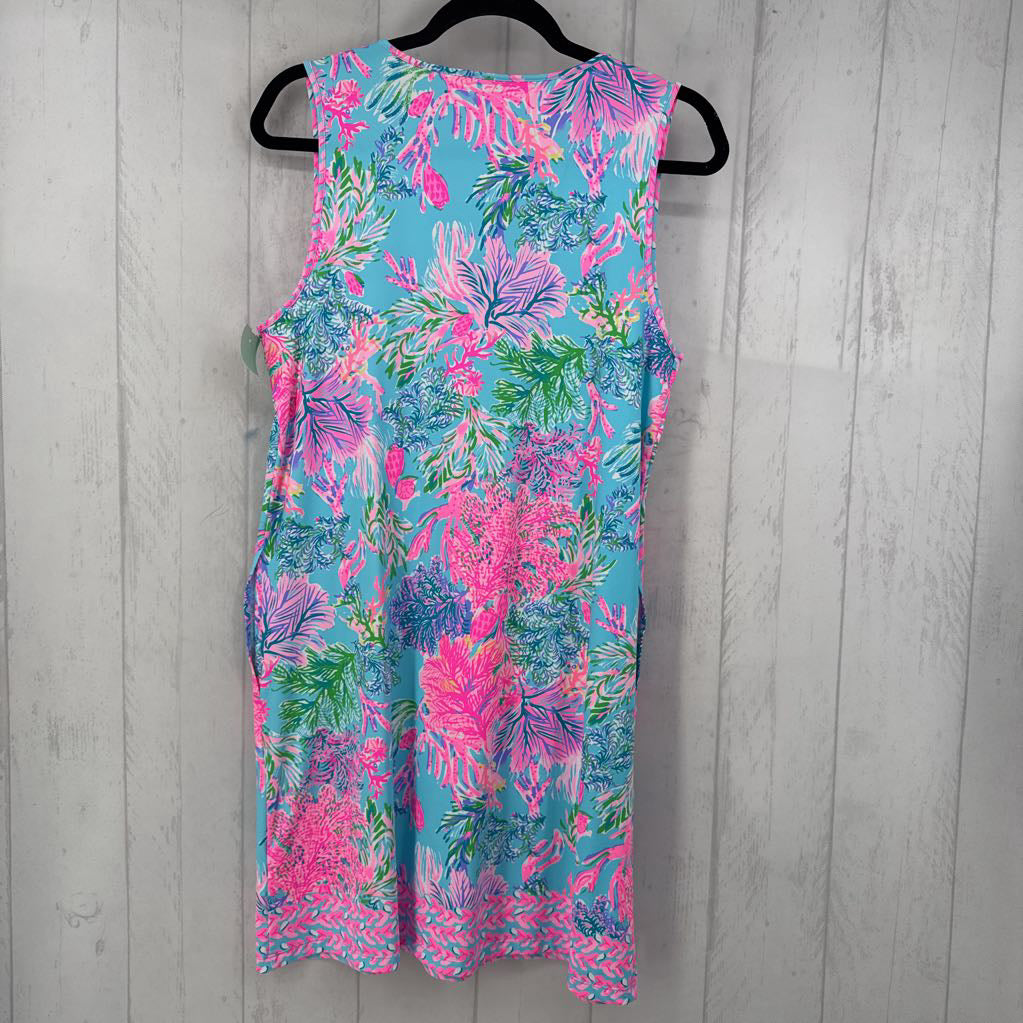 M colorful v-neck slvls dress