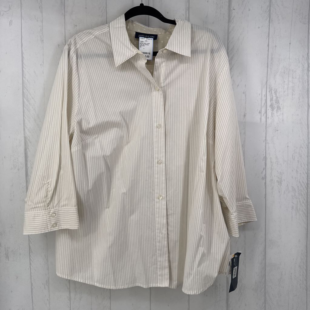 R45 3X button down 3/4 slv top