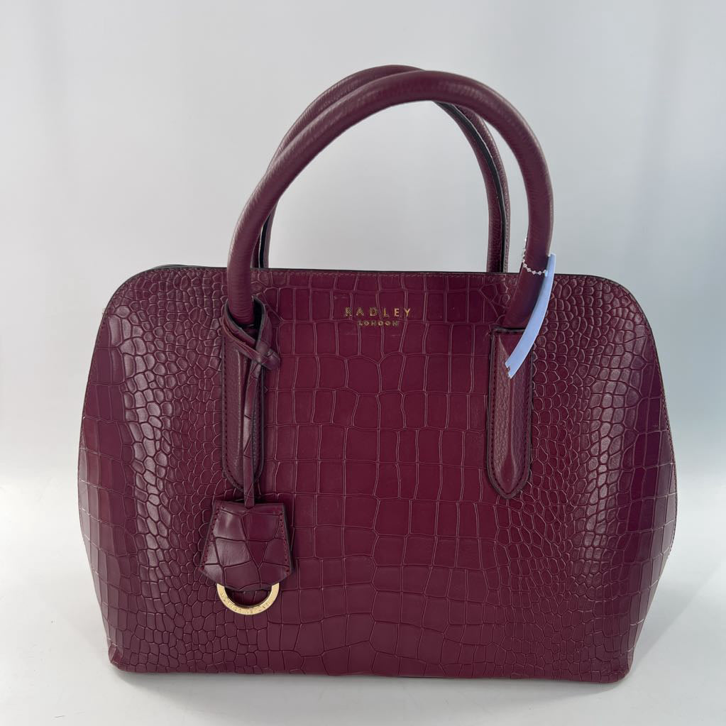 croc embossed handbag
