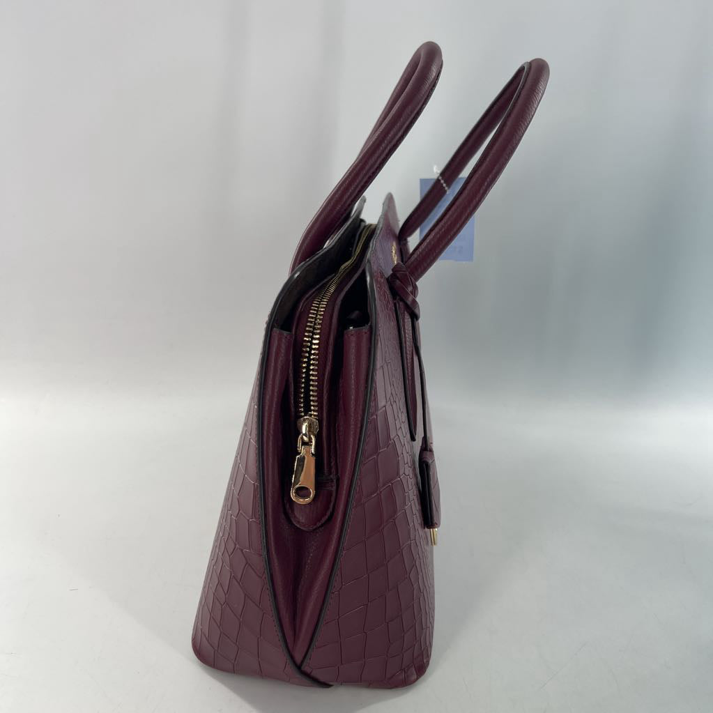 croc embossed handbag