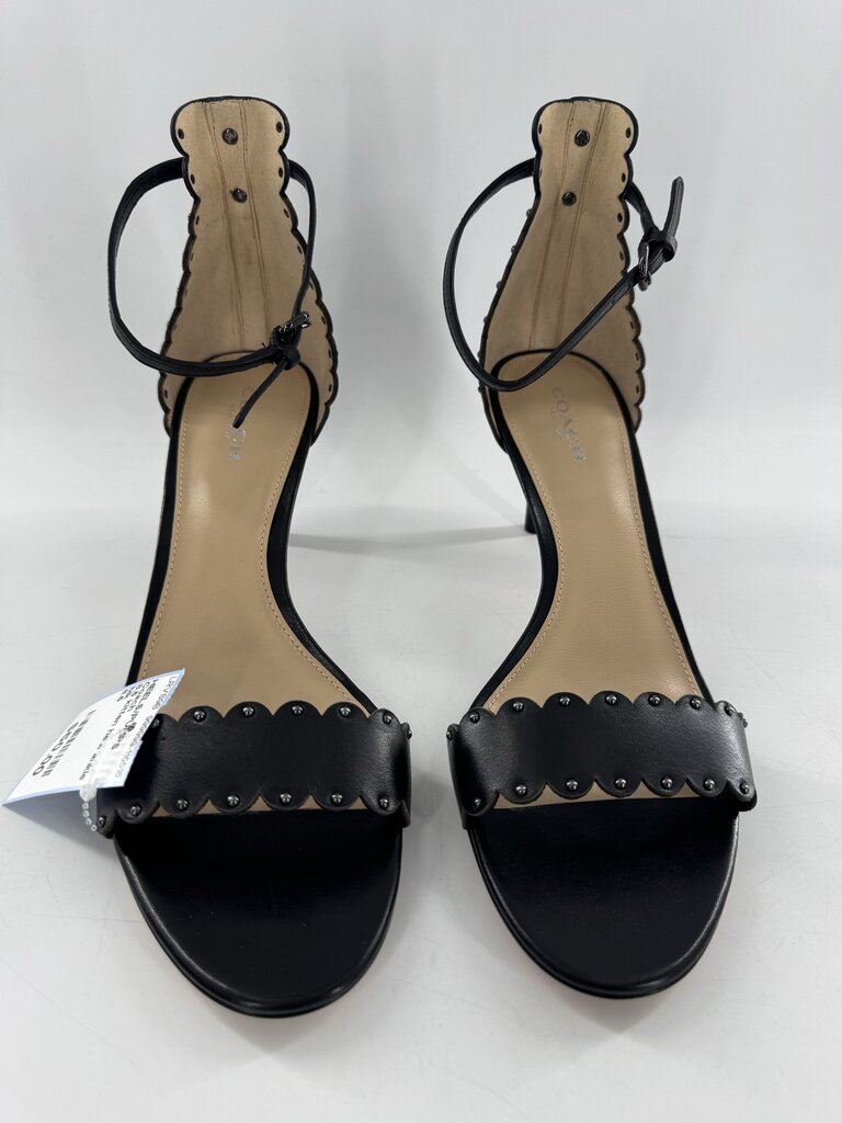 8.5 kitten heel ankle strap open toe pumps