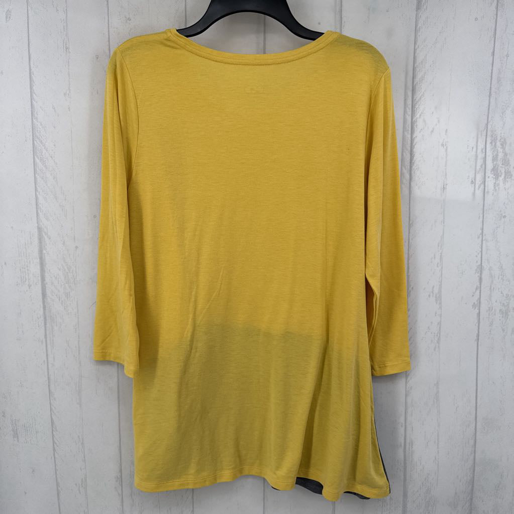 L colorblock 3/4 slv tunic