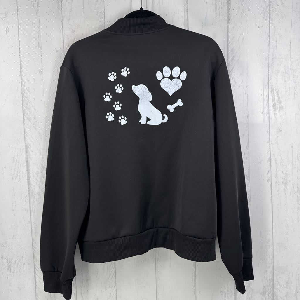 XXL zip-up jacket- dog prints