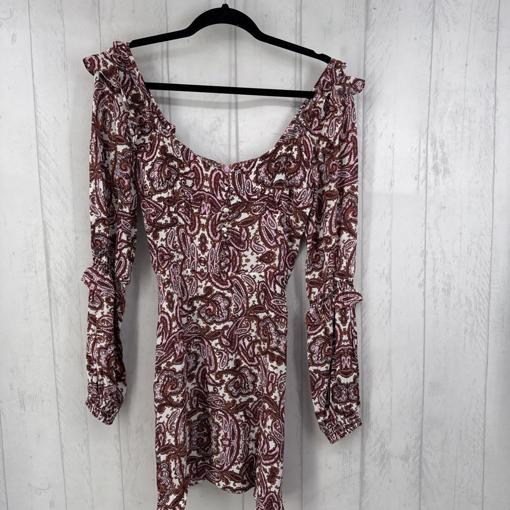 XS paisley print l/s dress