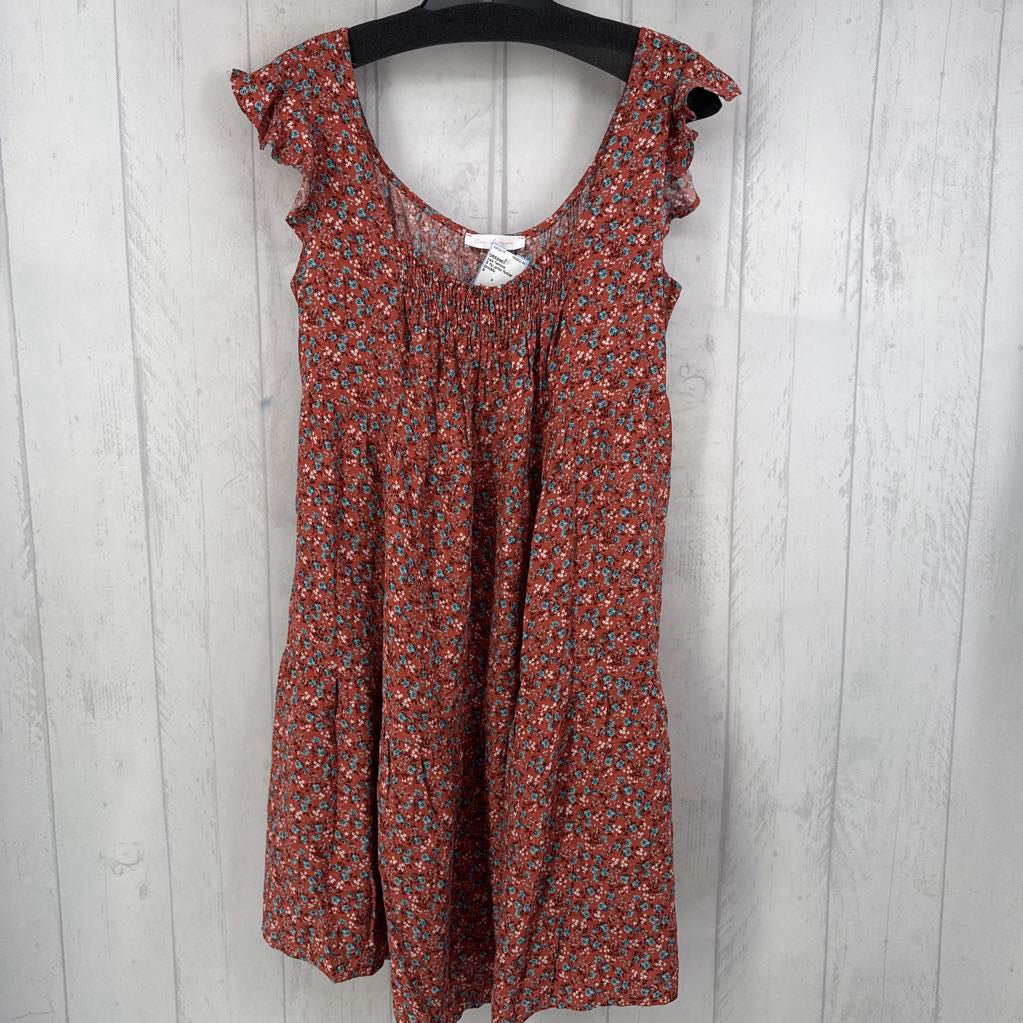 S flo print flutter slv dress