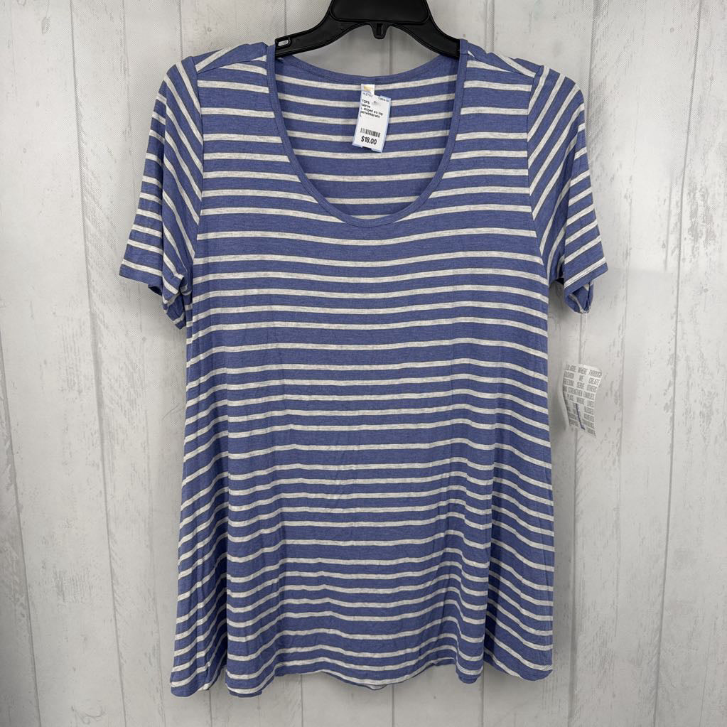 L striped s/s top