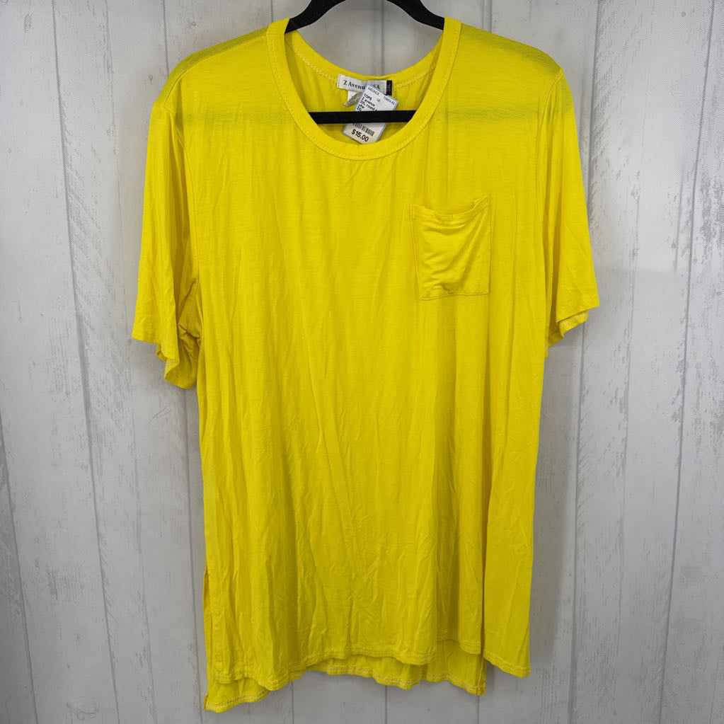 2XL round neck s/s pocket tee