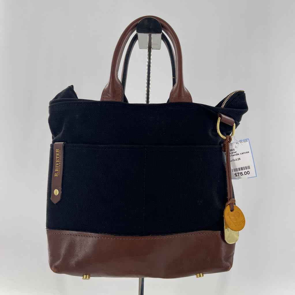 dual handle canvas tote