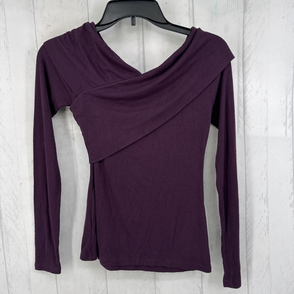 XS ribbed crossover l/s top