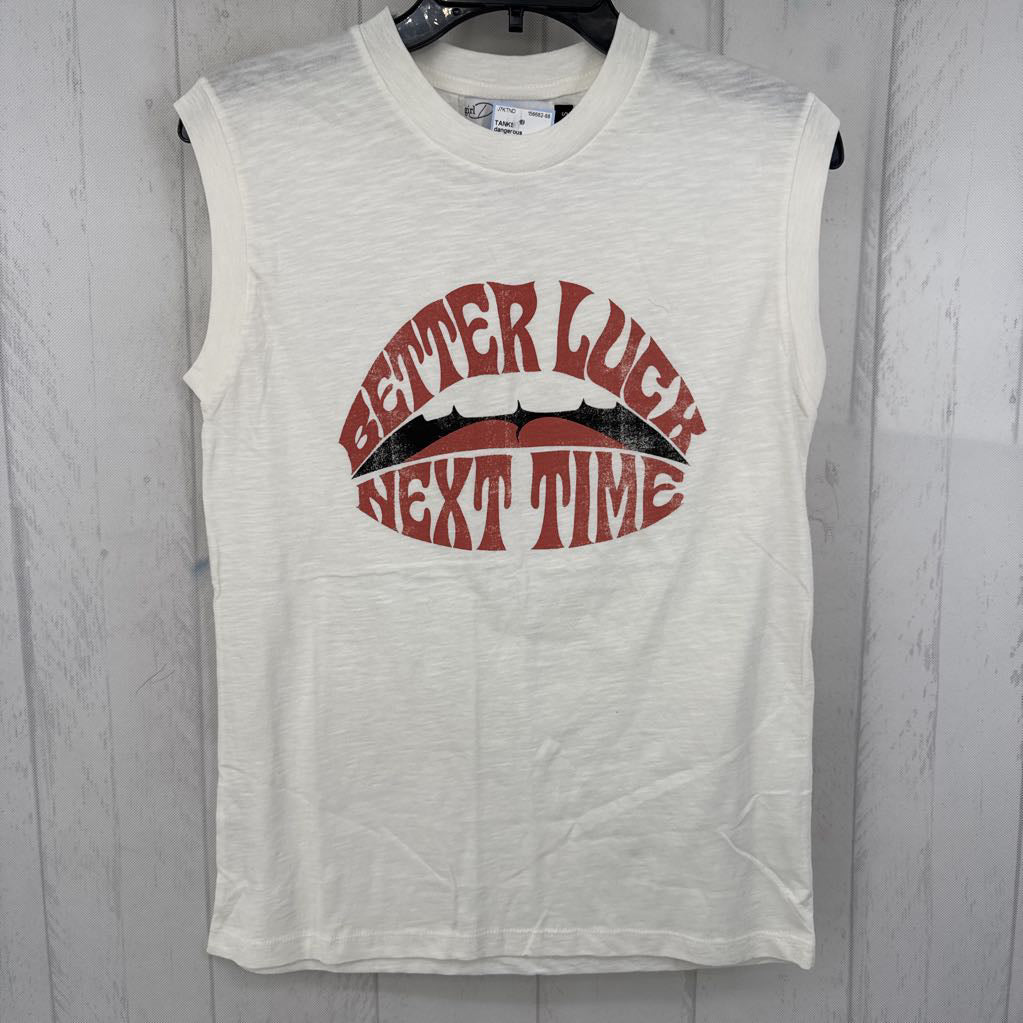 S graphic tank-better luck