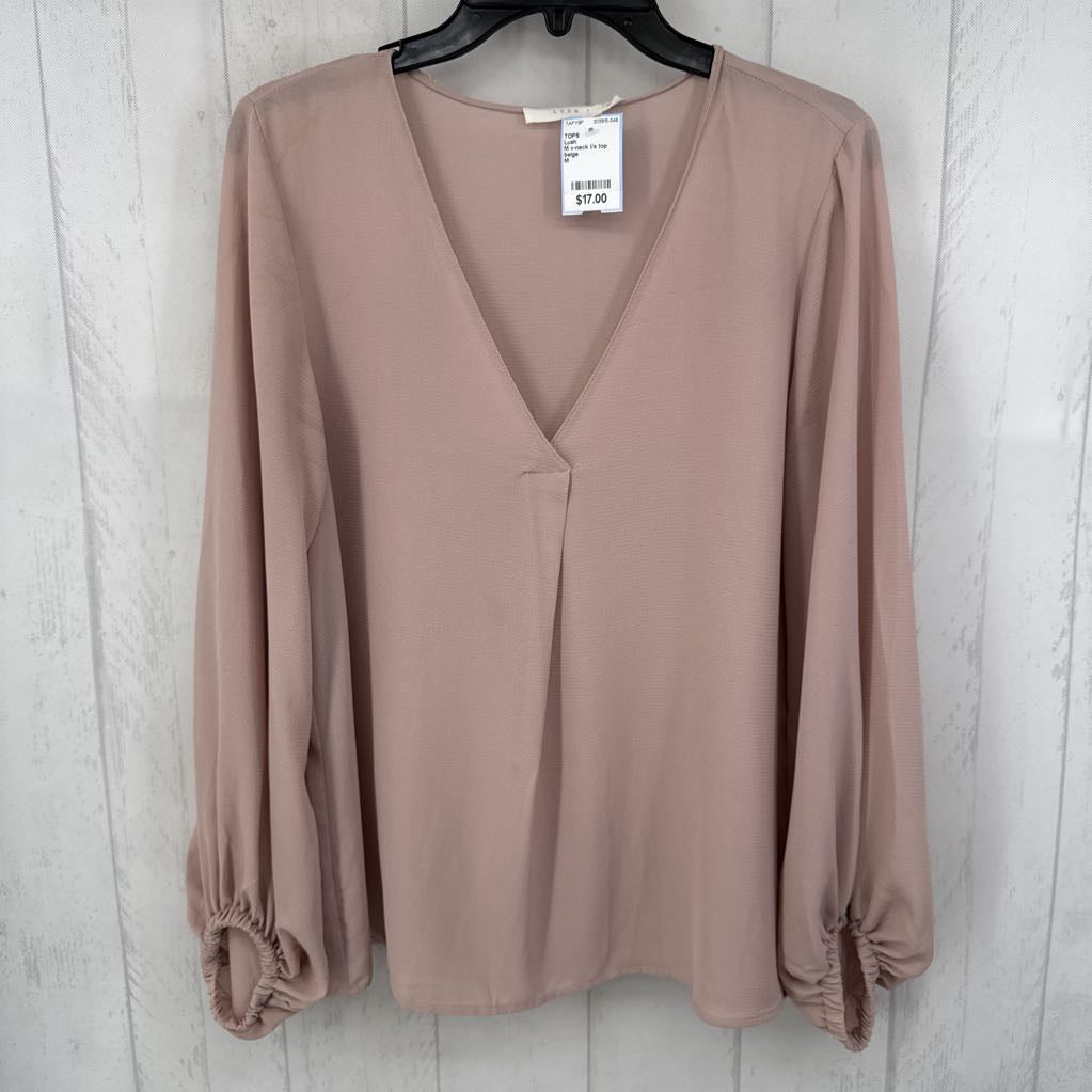 M v-neck l/s top