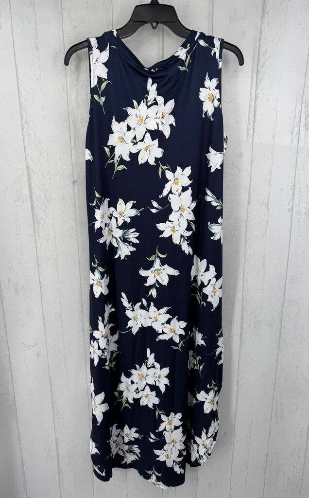 L flo print slvls dress