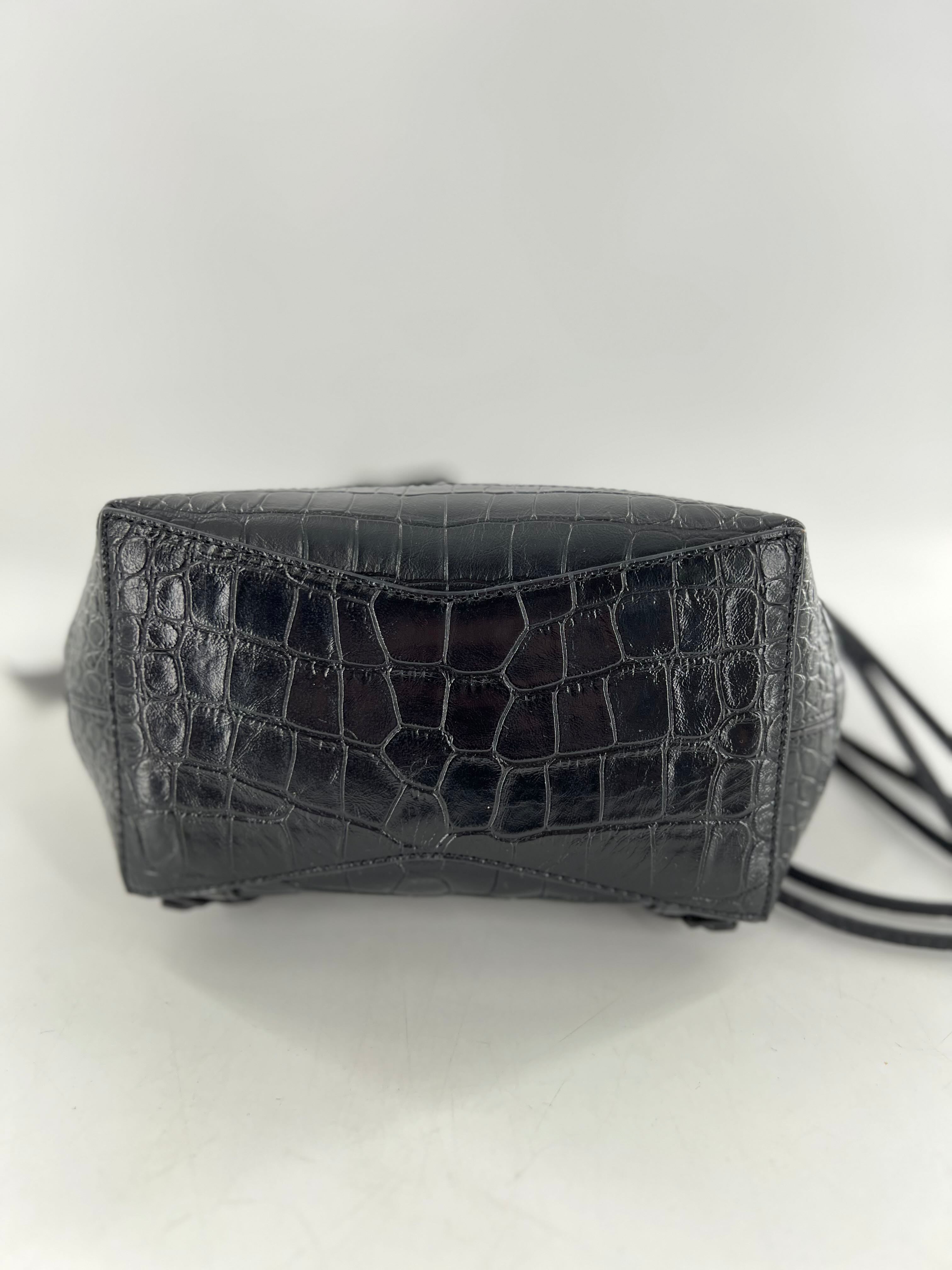 Balenciaga Neo Classic XS Croc Embossed Crossbody 2022