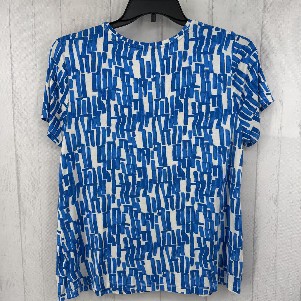 XL printed round neck s/s top