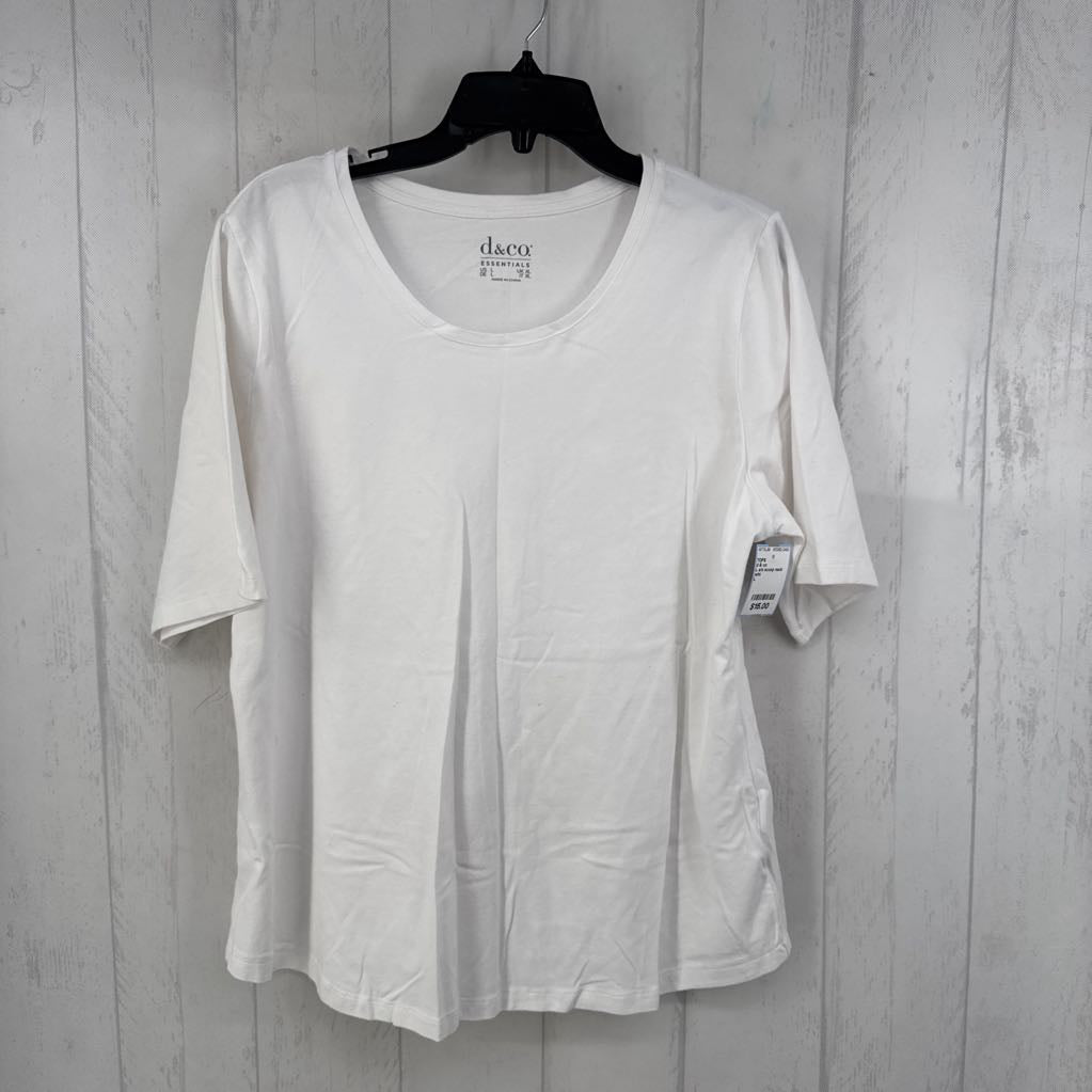 L s/s scoop neck top