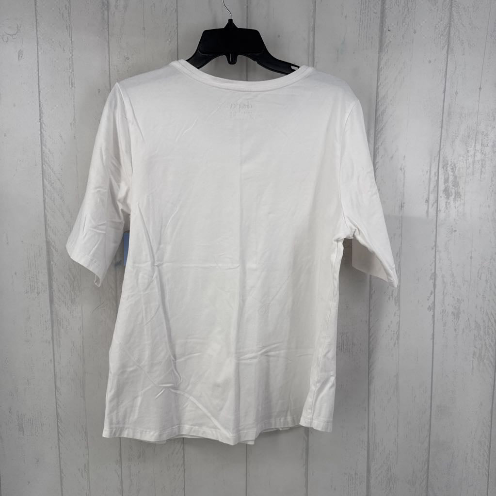 L s/s scoop neck top