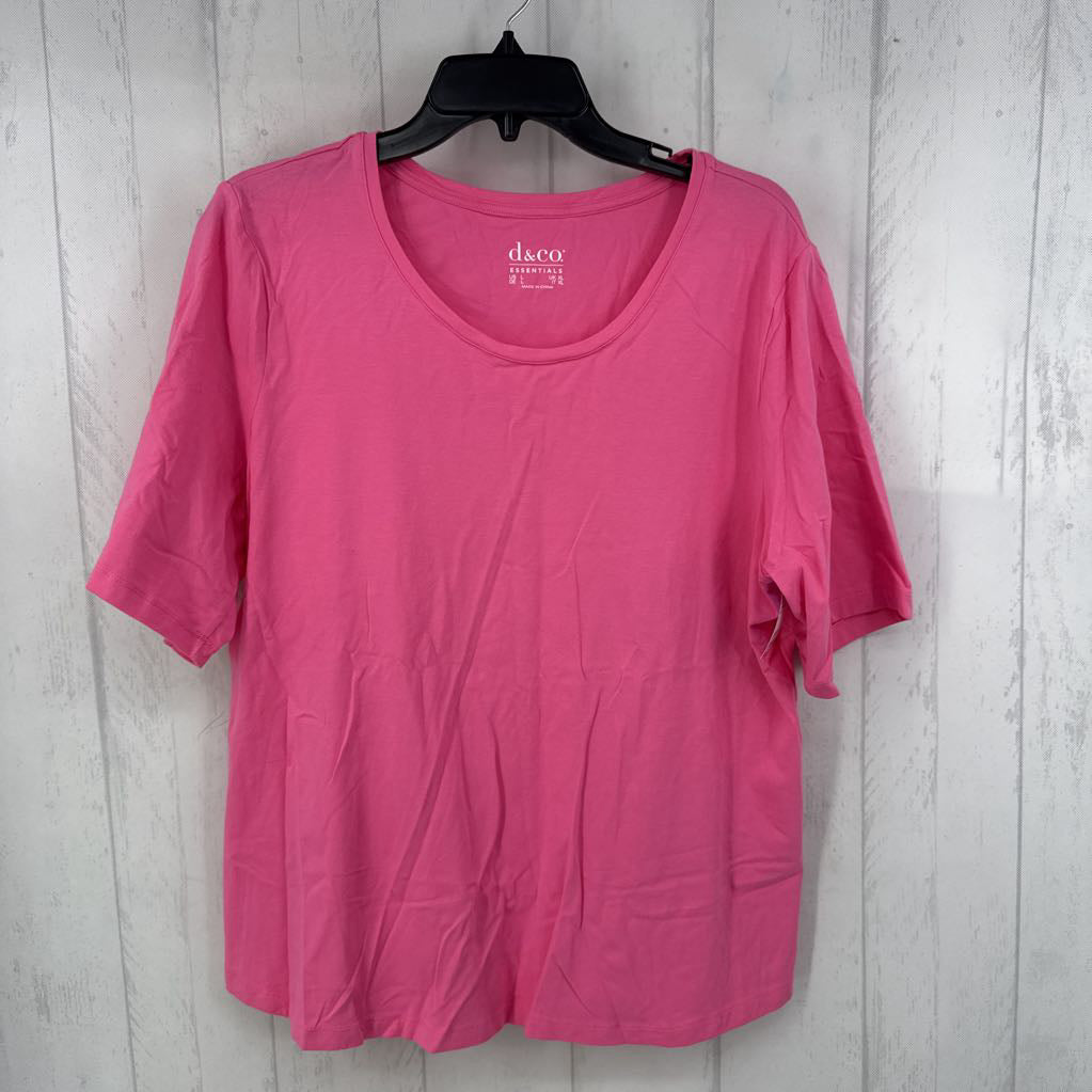 L s/s scoop neck top