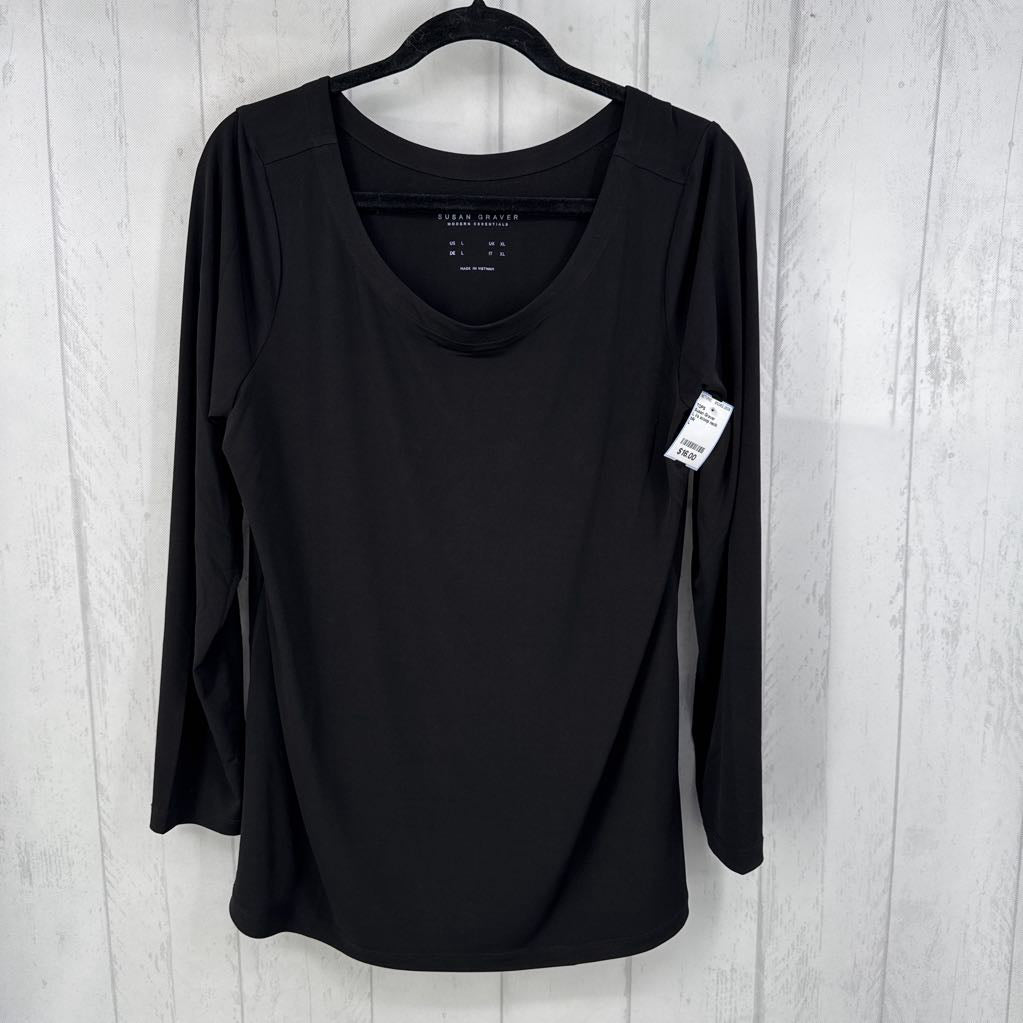 L l/s scoop neck top