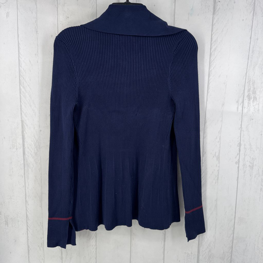 M l/s ribbed button cardigan