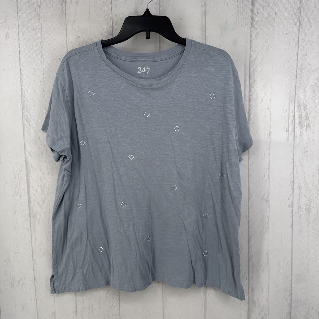 1X embelished s/s tee