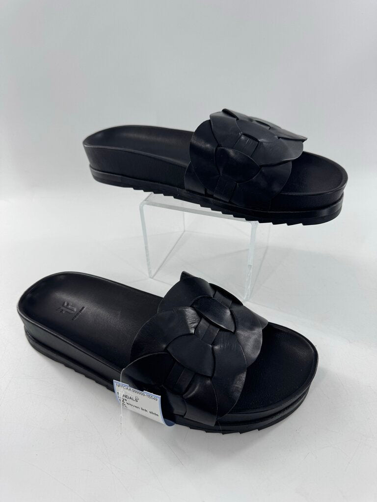 9.5 woven link slide sandals