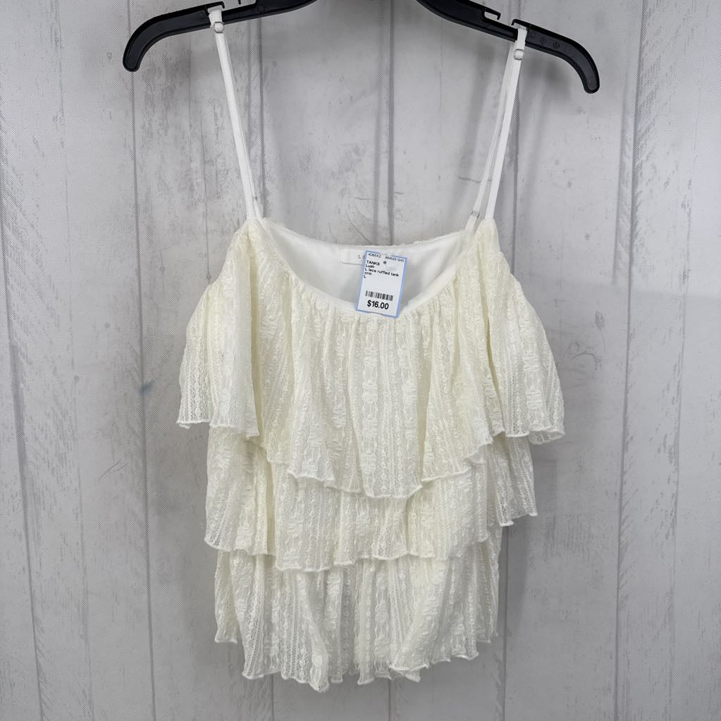L lace ruffled tank