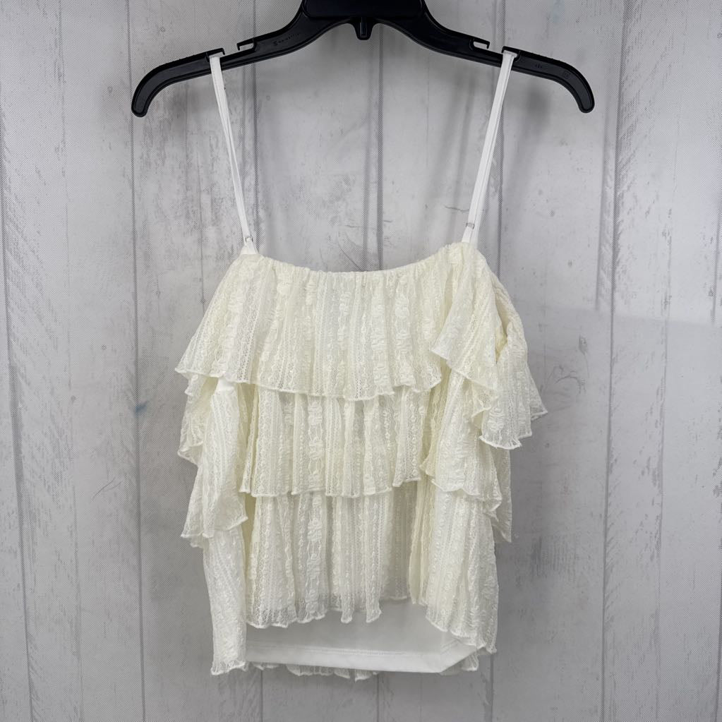 L lace ruffled tank