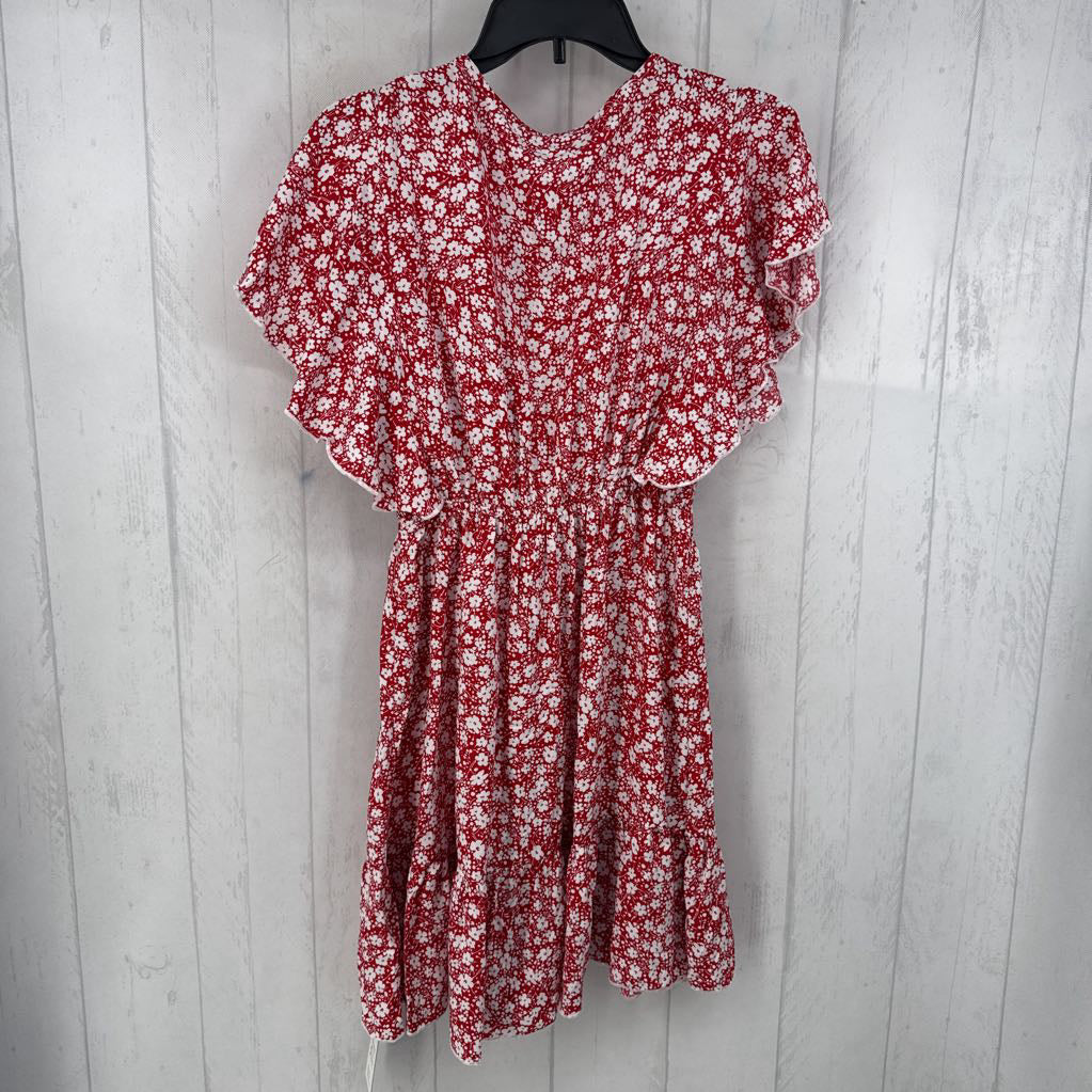 S flo print crossover s/s dress