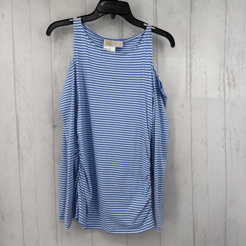 R59 M striped cold shoulder l/s tee