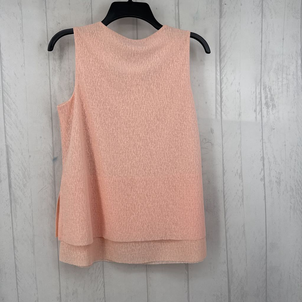 R49 XS lace v-neck layered hem tank