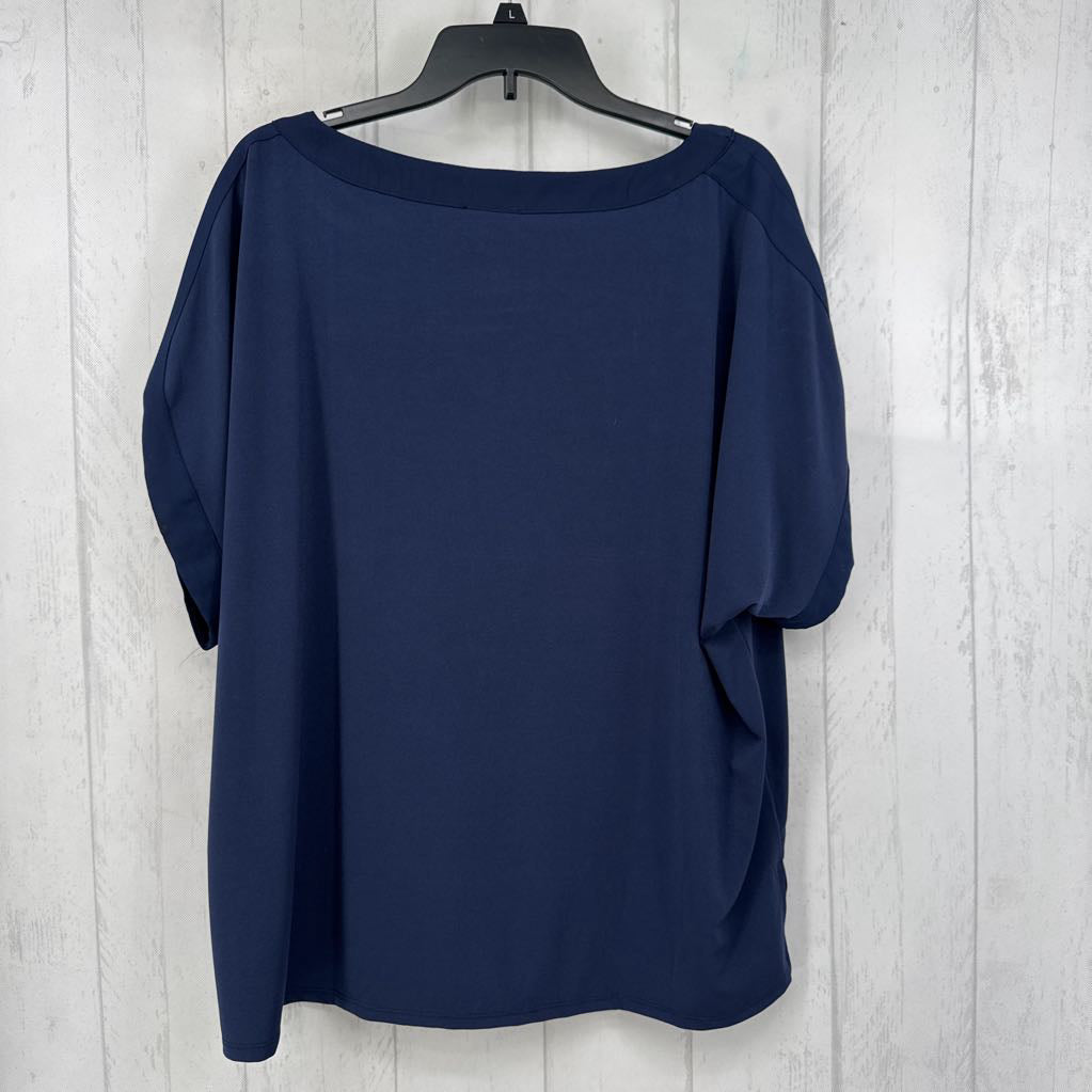 R49 L round neck drop shoulder top s/s