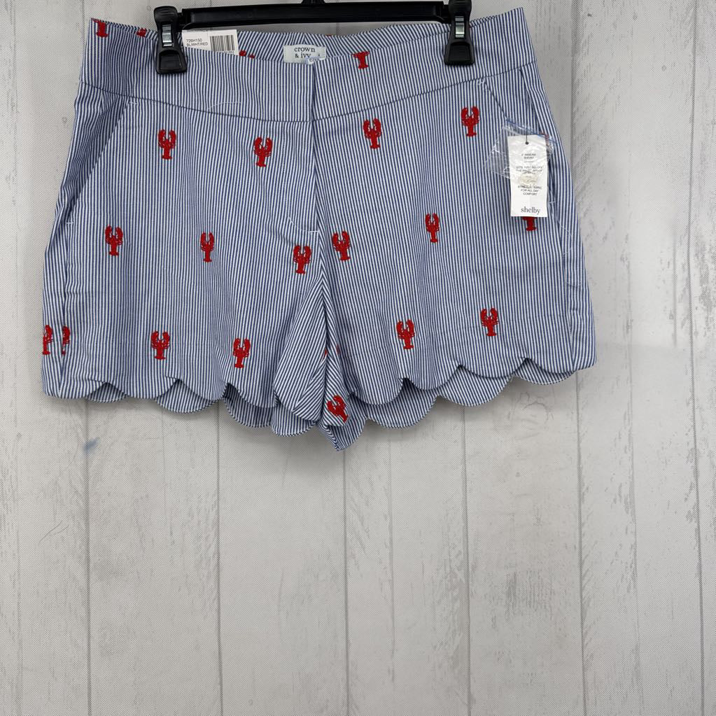 R44 6 embroidered lobster shorts