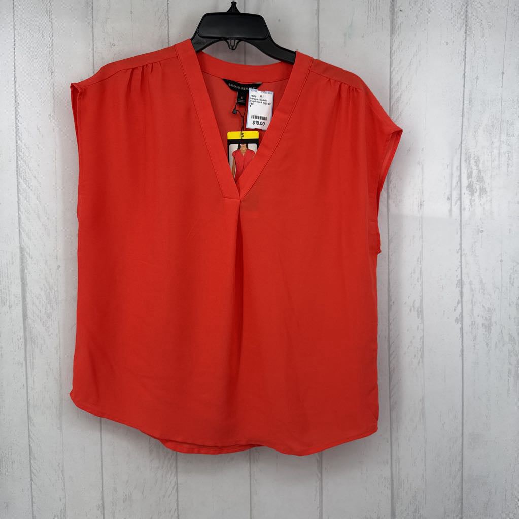 S split neck cap slv top