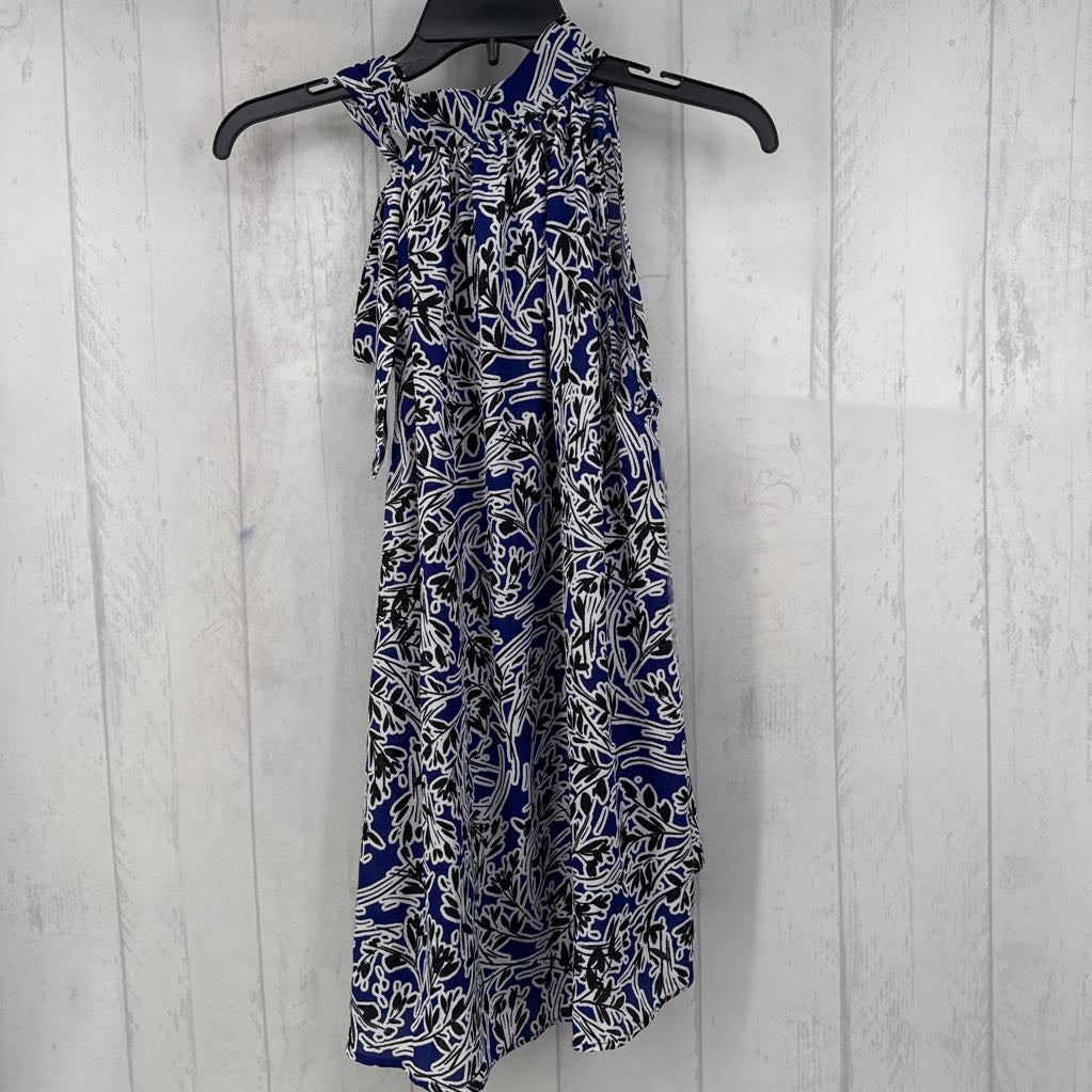 M flo print tied neck tank
